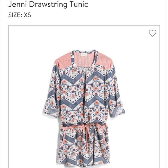 En Elly Jenni Drawstring Tunic XS Boho Chic - Picture 1 of 6